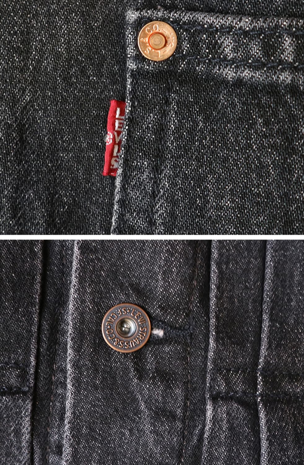 LEVIS 리바이스 프리미엄 빅E A3174 1세대 디자인 흑정 데님자켓 상품이미지4