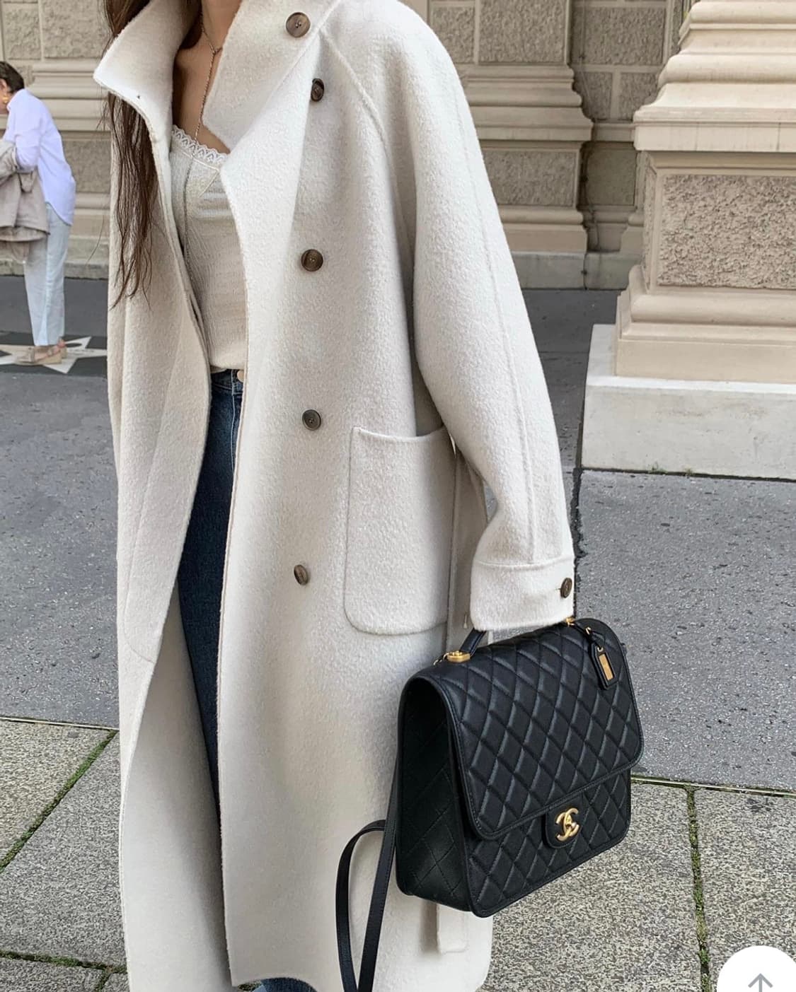 프영띵 포스터 하이넥 알파카 핸드메이드코트 정가34 상품이미지6