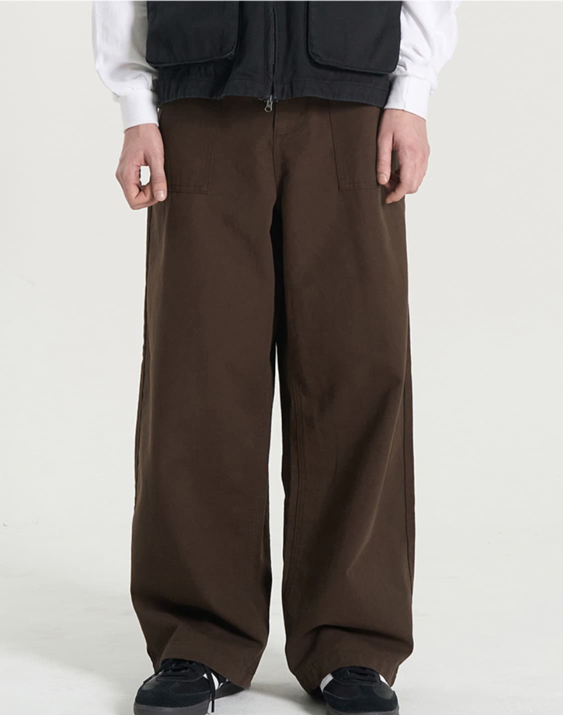 퍼티그 비조 캔버스 코튼 팬츠 (BROWN) 상품이미지5