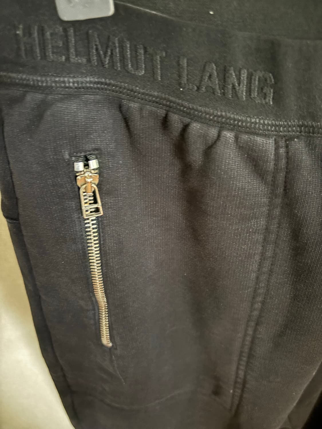 헬무트랭 블랙 지퍼 스웻팬츠 S 상품이미지3