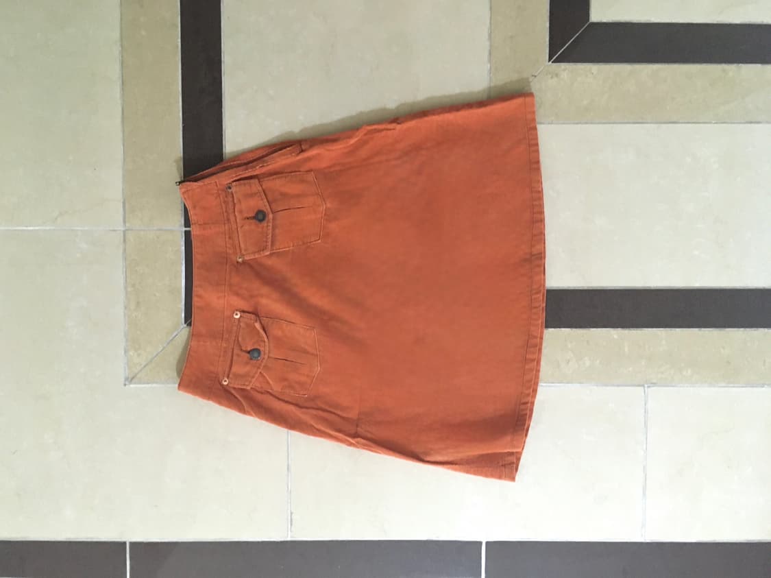 Vintage orange A-line pocket skirt 상품이미지7
