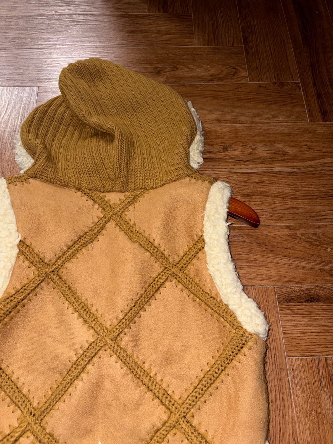 일본빈티지 퍼 후드 베스트 상품이미지6