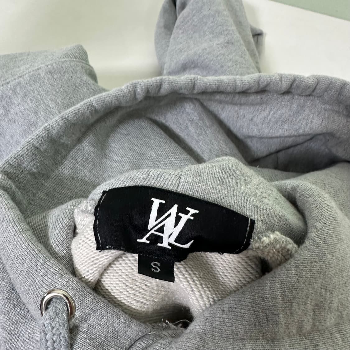 S 95 우알롱 WAL 그레이 오버핏 스웻후드티 남여공용 상품이미지3