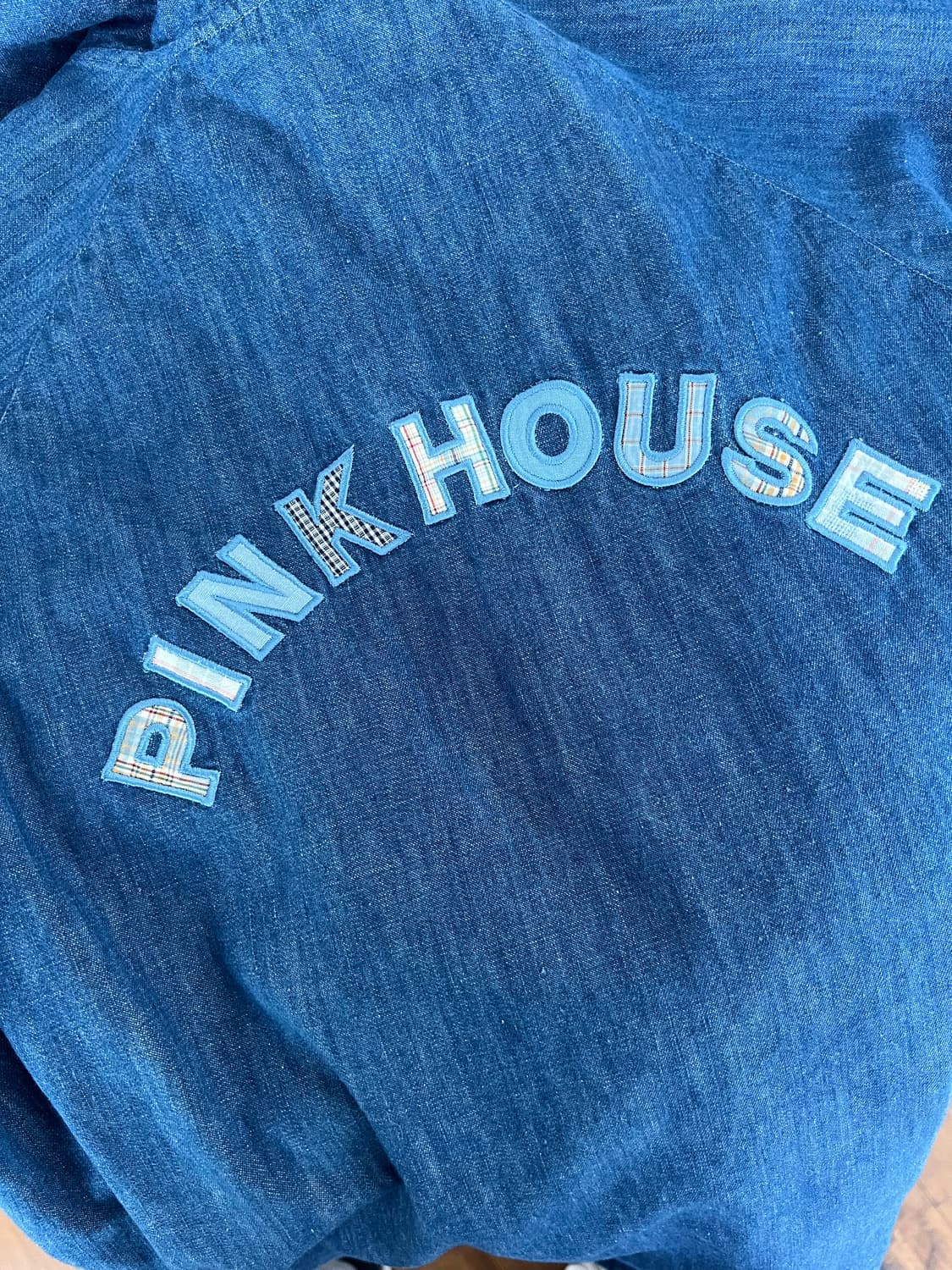 PINK HOUSE 데님 패치 반팔후드 상품이미지4