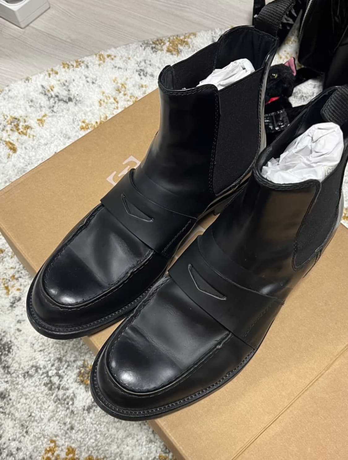 college 로퍼 디테일 부츠 상품이미지1