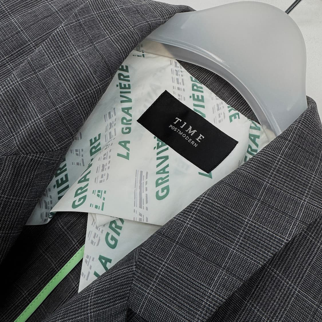 타임 TIME 크링클 체크 코트 상품이미지3