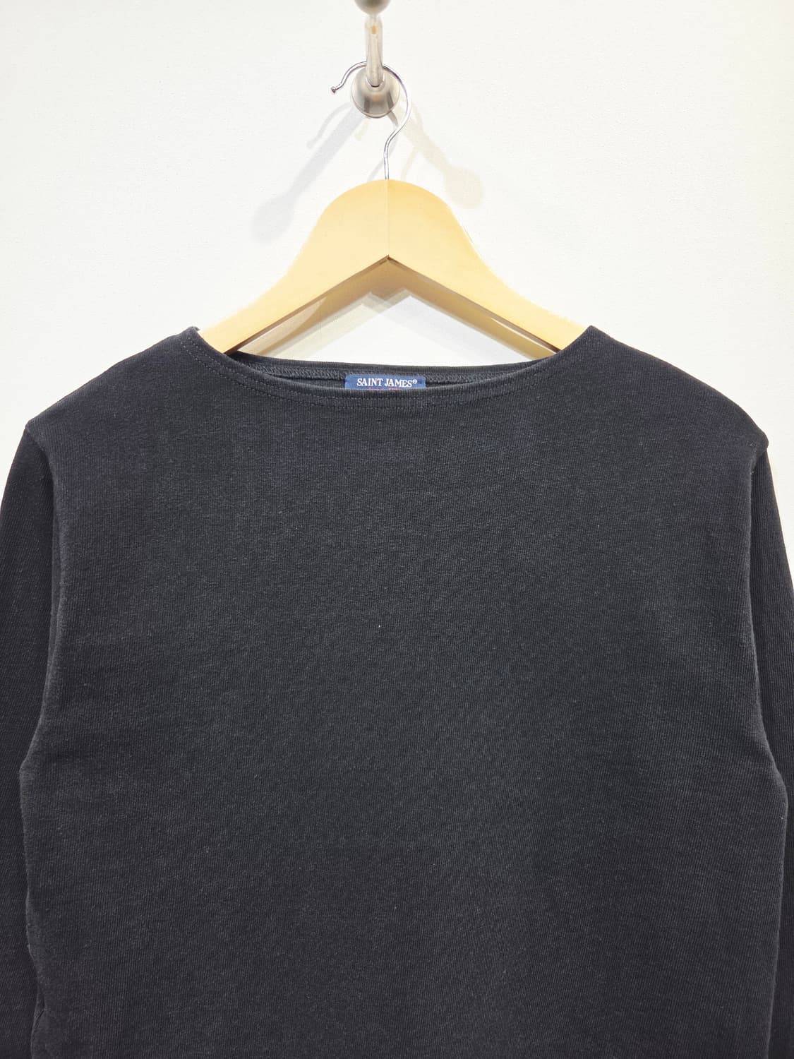 세인트제임스(SAINT JAMES) 블랙 무지 긴팔 티셔츠 상품이미지3
