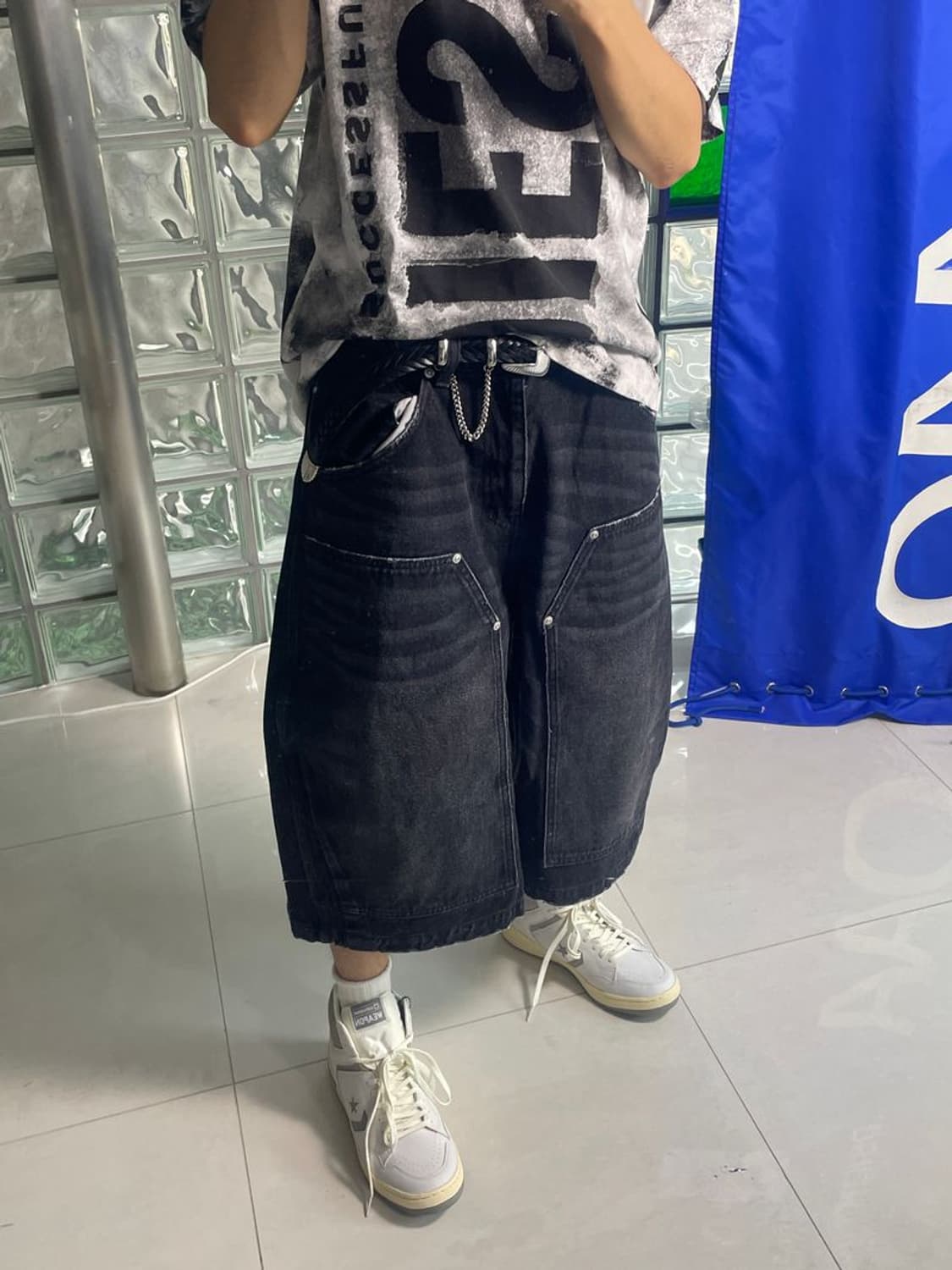 DOUBLE KNEE BAGGY SHORT 더블 반바지 상품이미지1