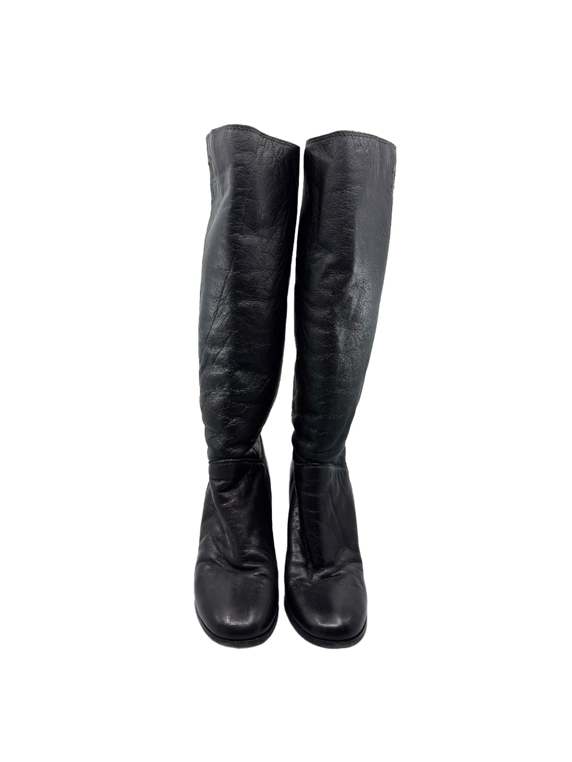 Chanel Logo Mid-Calf Leather Boots/ 36 상품이미지4