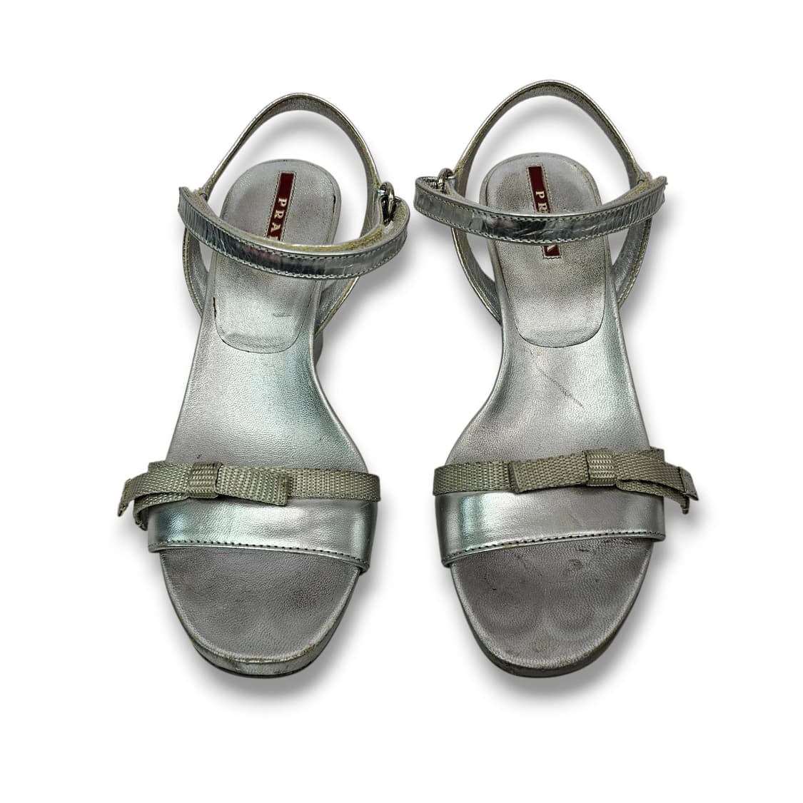 230 프라다 스포츠 실버 웨지 샌들 상품이미지3