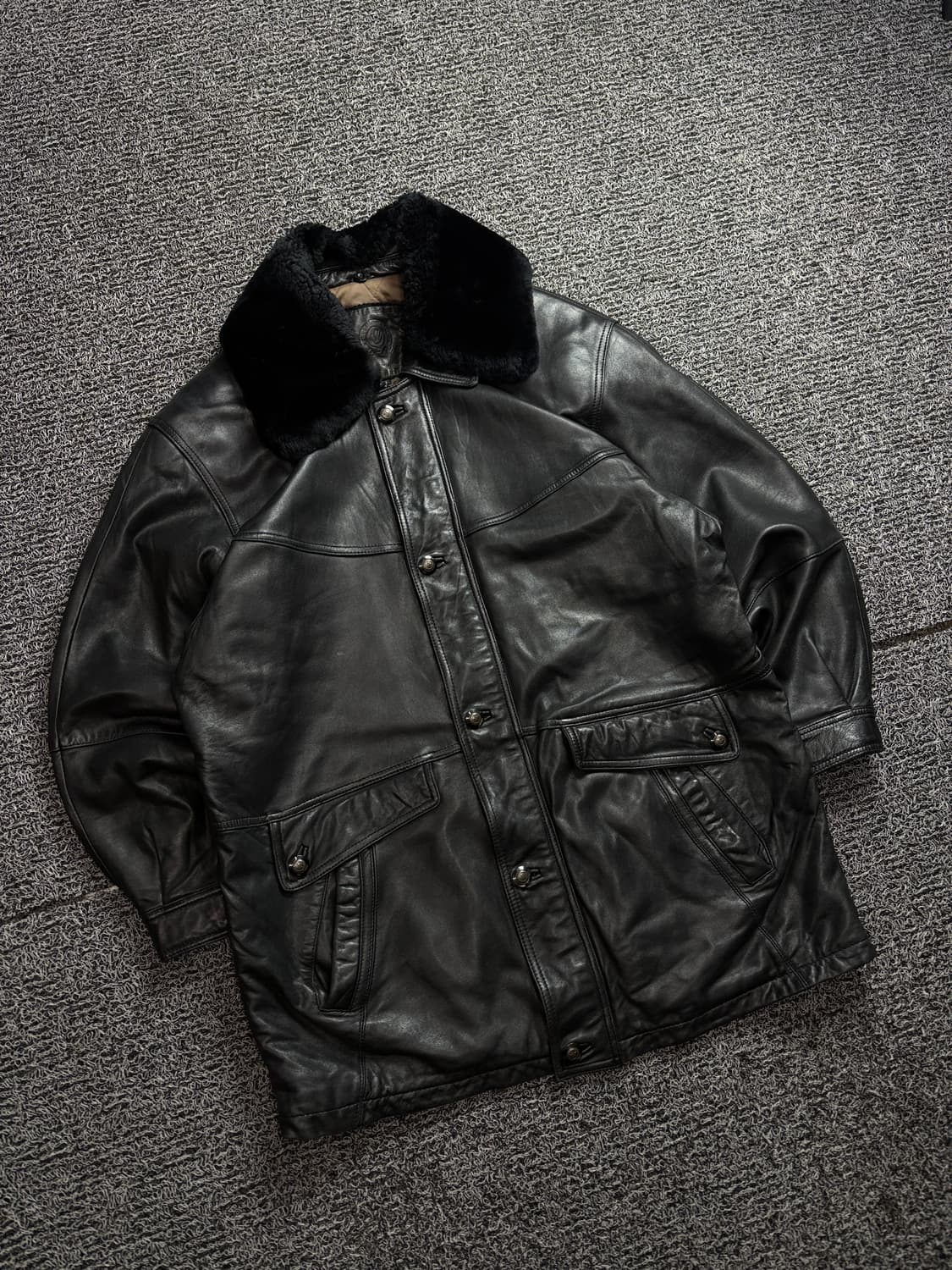 HI-FIVE 아카이브 램스킨 레더 무스탕 봄버 자켓 2219 상품이미지1