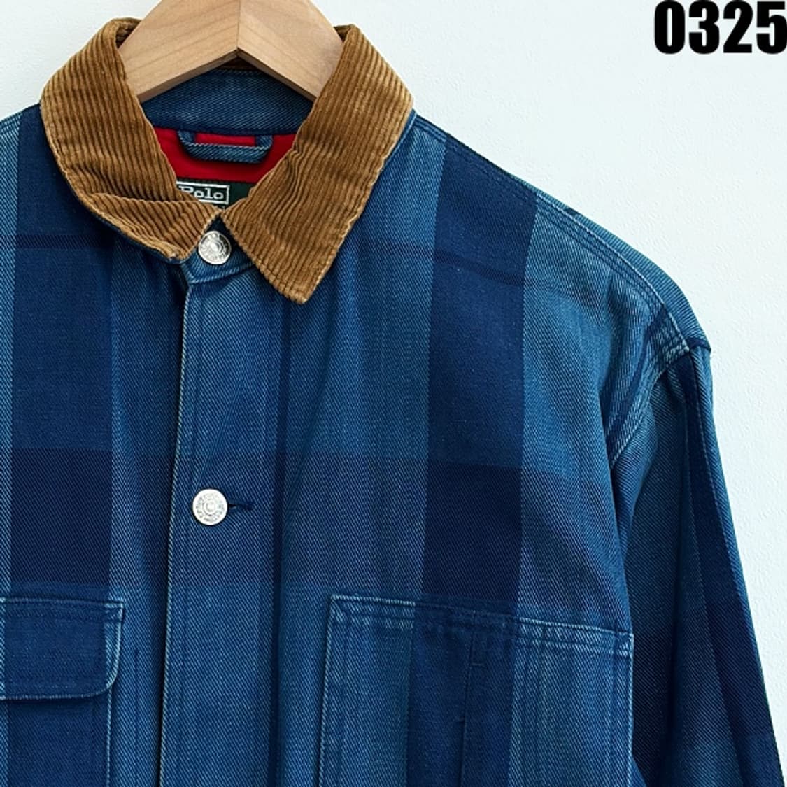 폴로 랄프로렌 코듀로이 카라 패치워크 자켓 XL 0325 상품이미지2