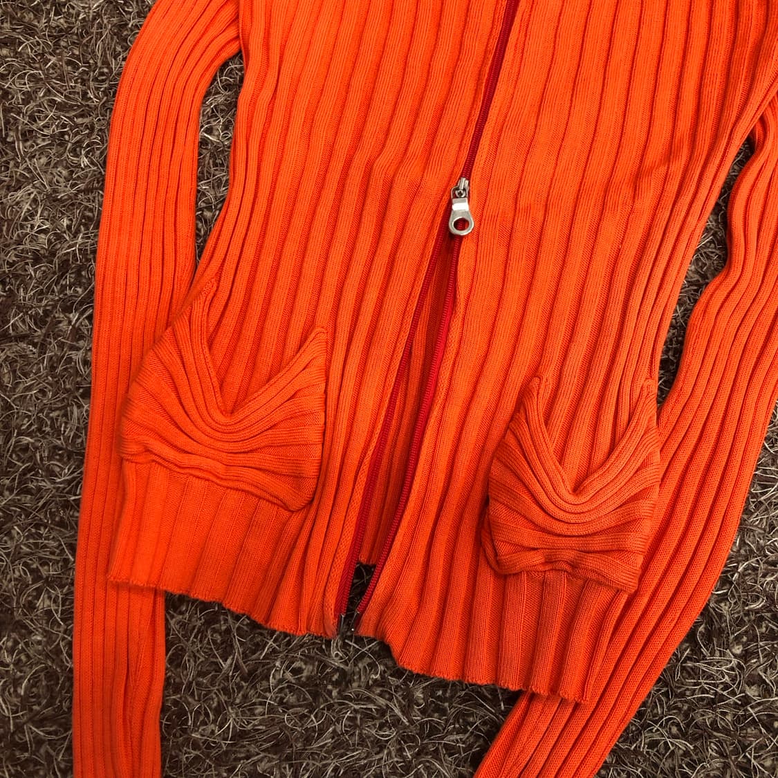 아르마니 진 여성 투웨이 슬림핏 니트 집업 상품이미지3