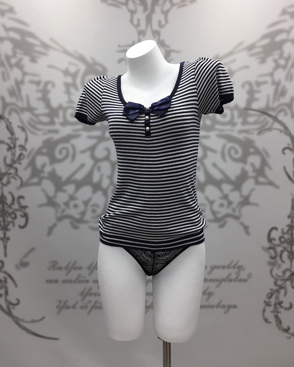 Tokyo Girl Stripe Ribbon T-shirts 상품이미지1