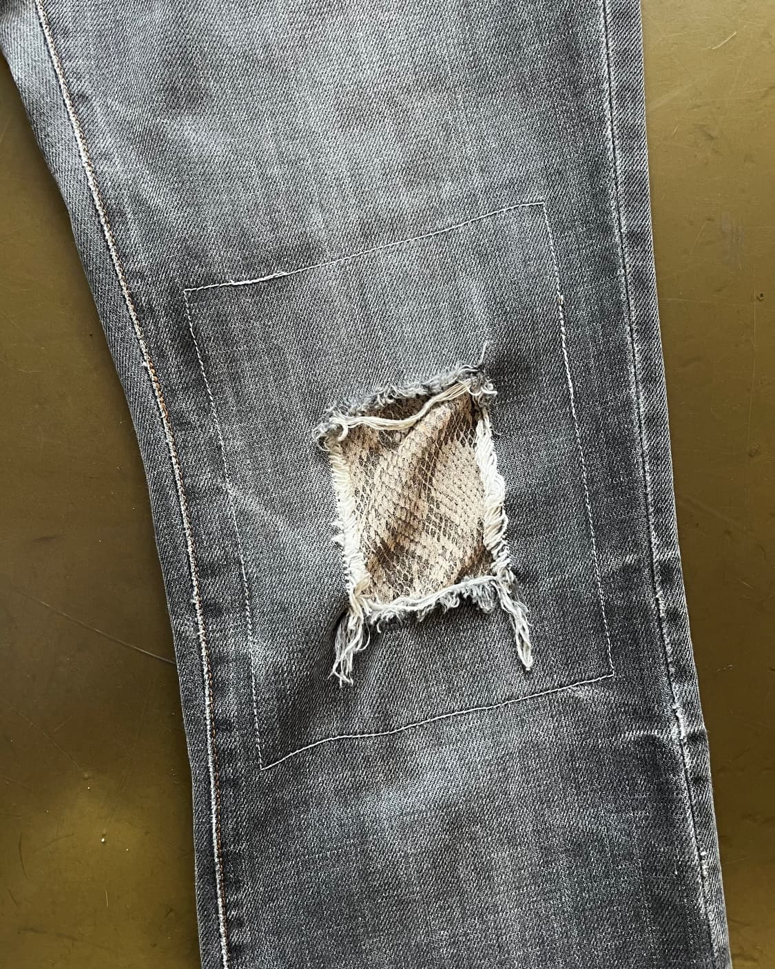 Jpn Vintage Python Docking Flare Jeans 상품이미지6