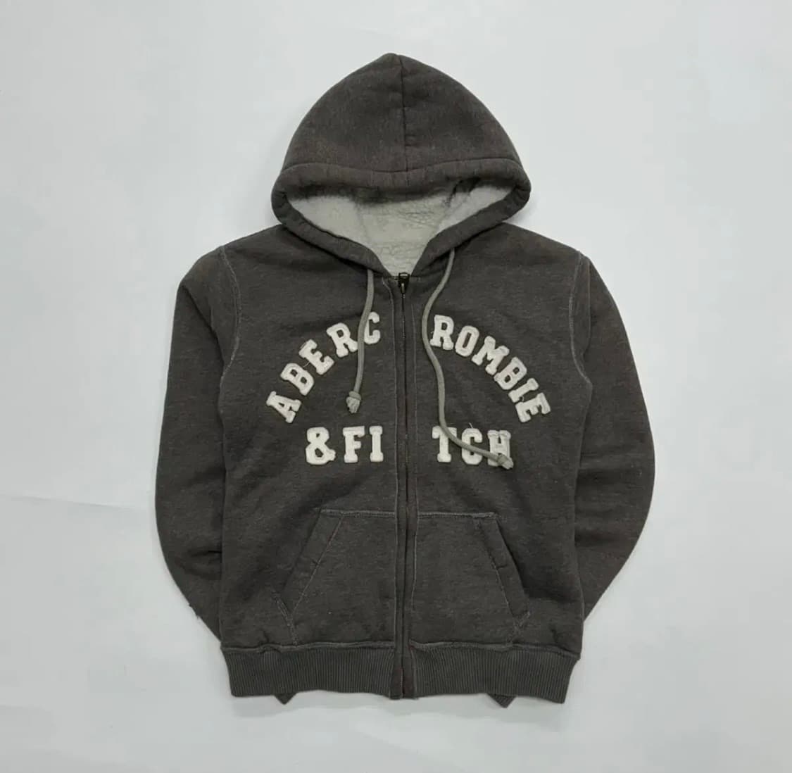 아베크롬비 y2k 양털 울프죠 스웻 후드집업 희귀져지(M) 상품이미지2