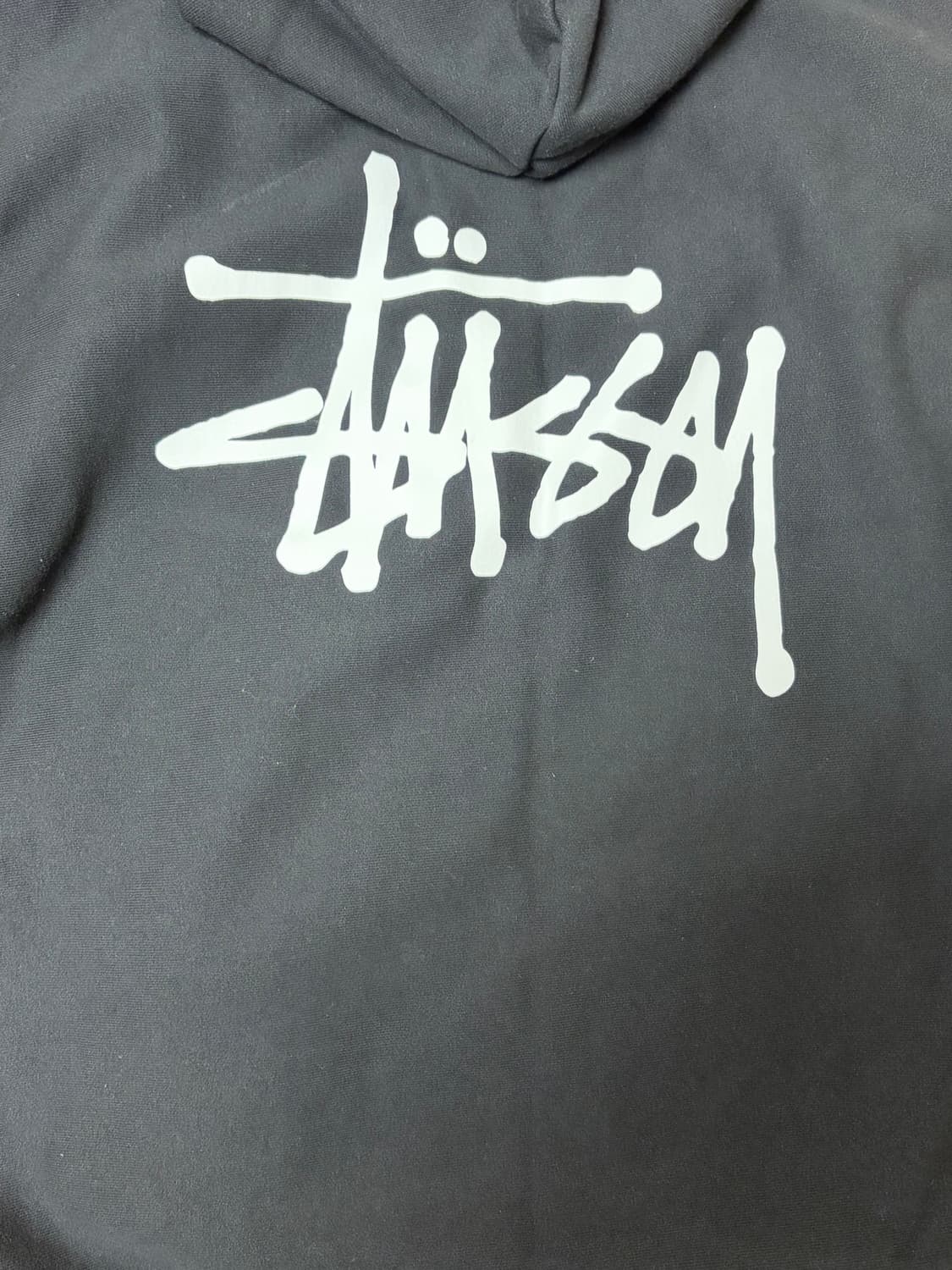 스투시 베이직 후드 블랙 xl 상품이미지4