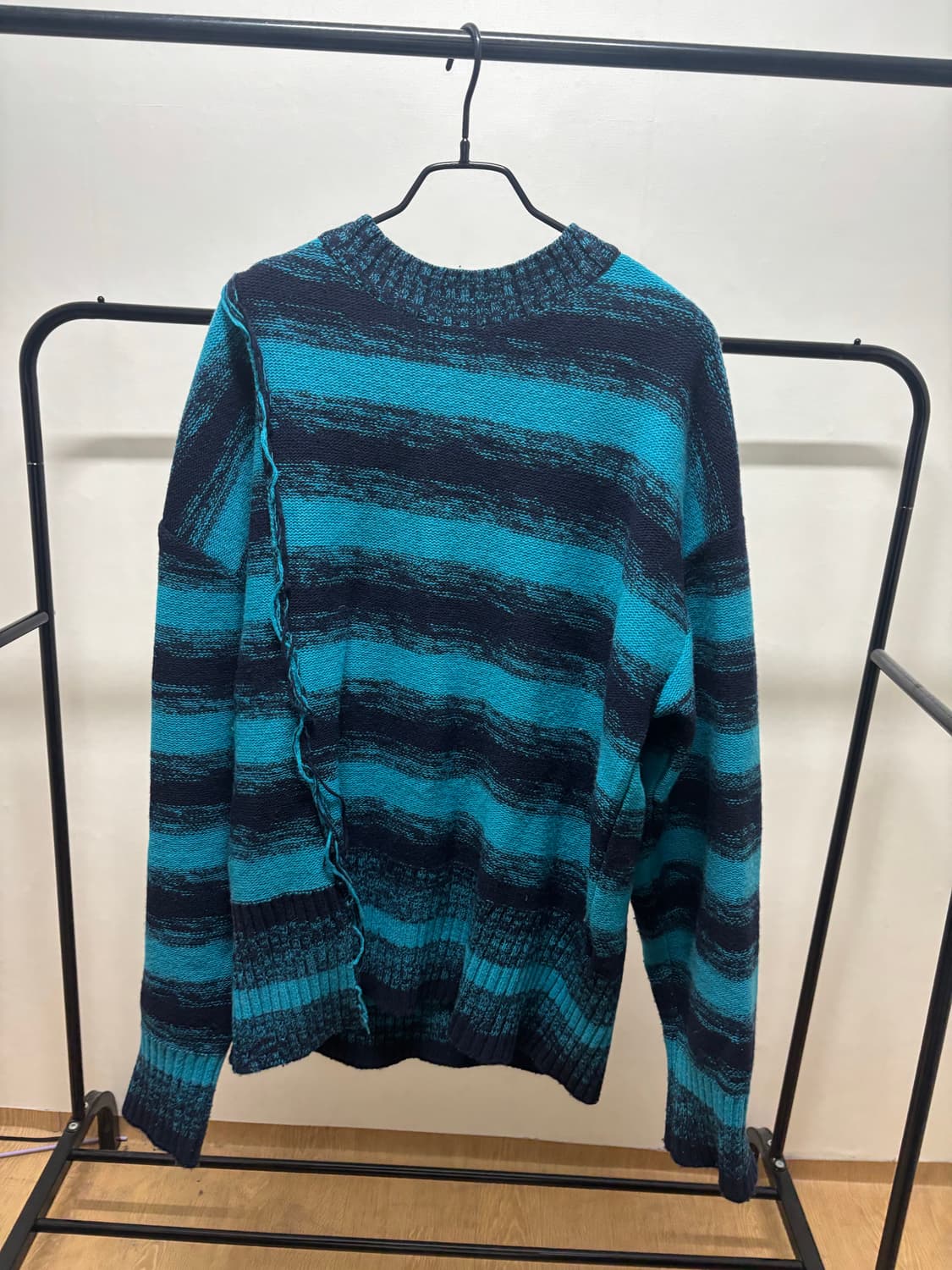 IEY CRACK OVER KNIT Acqua 상품이미지2