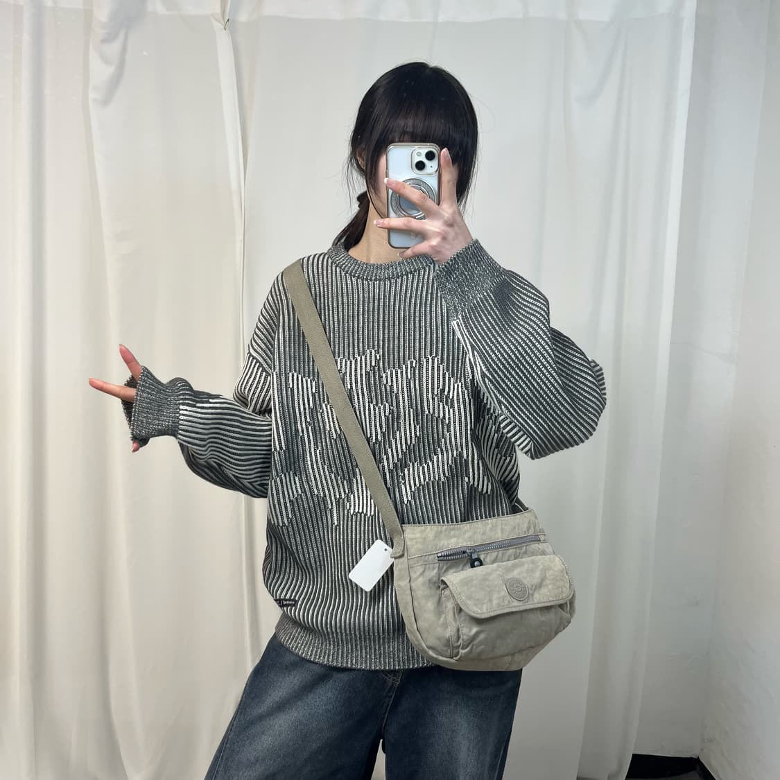 Kipling beige crossbody bag 상품이미지1