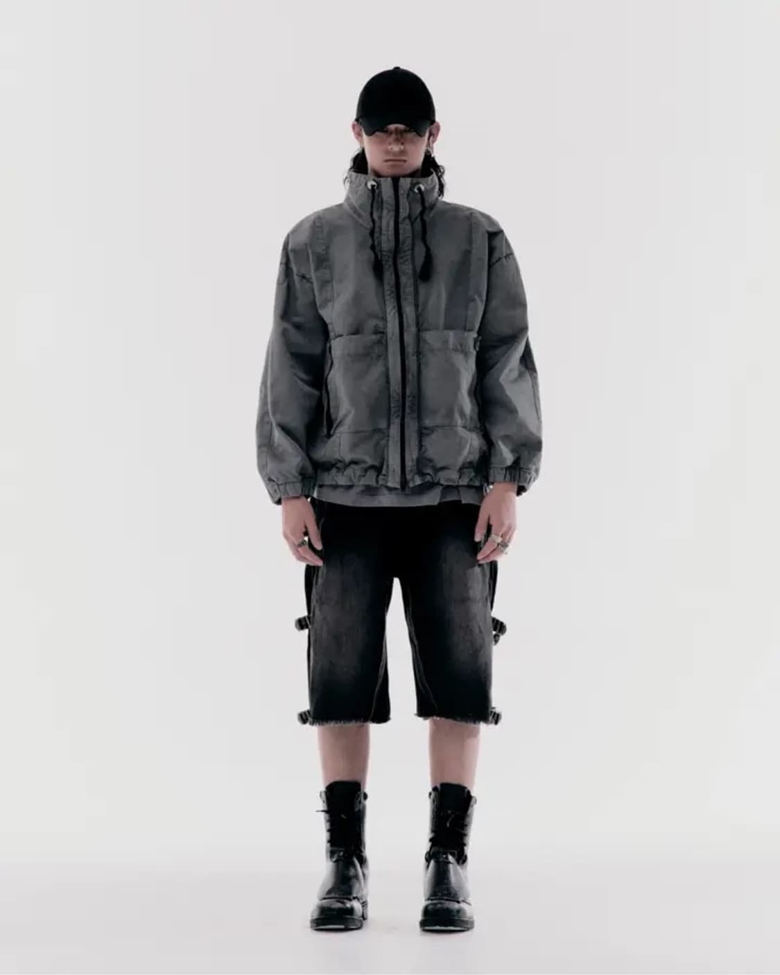 cost per kilo 코스트퍼킬로 어드저스터블 데님 쇼츠 블랙 s 상품이미지1