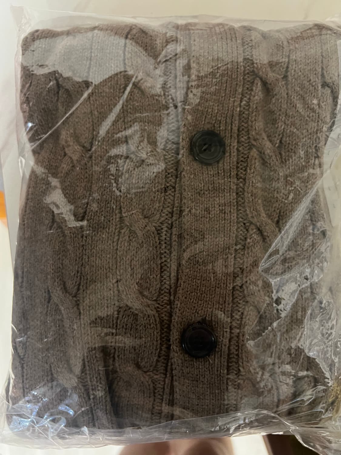 폴로 케이블 가디건 브라운 상품이미지2