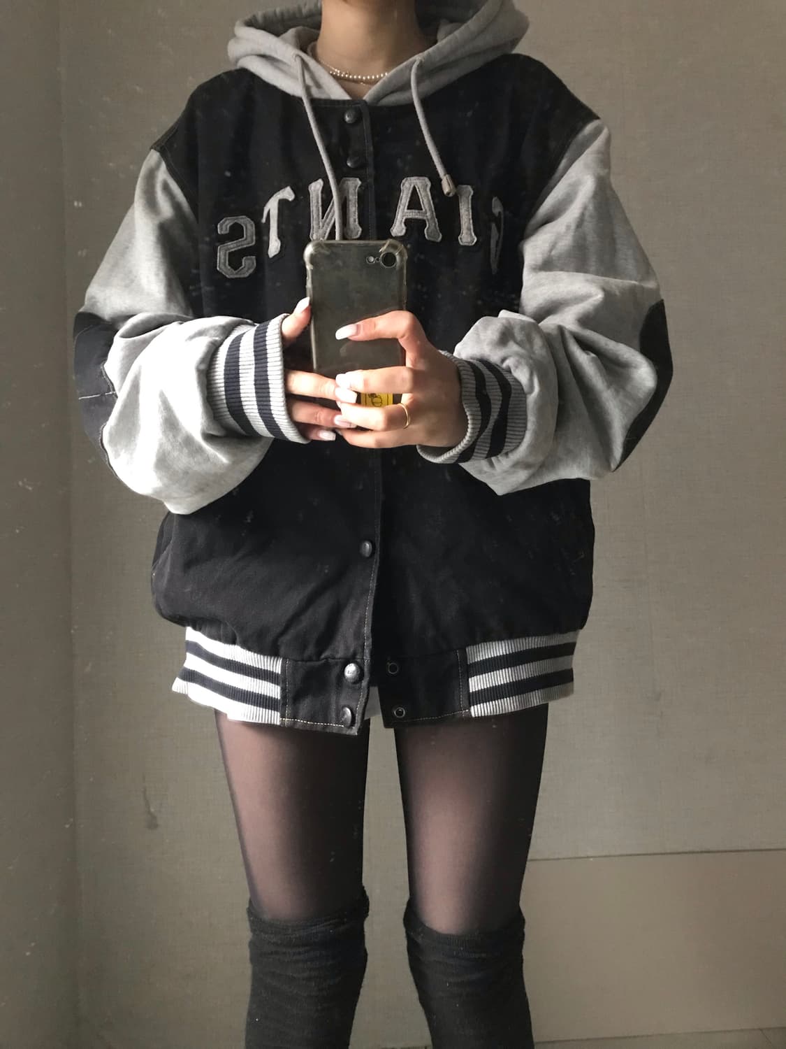 MLB 오버핏 데님 바시티 자켓 상품이미지1