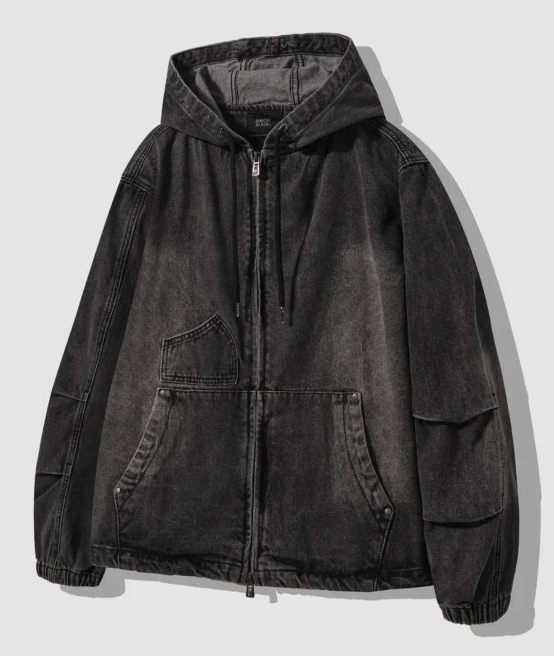 디미트리블랙 페이드워싱 OG 데님 후드 집업 그레이 상품이미지1