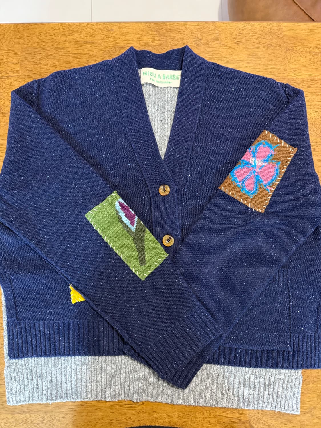 미수아바흐 패치 가디건 상품이미지4