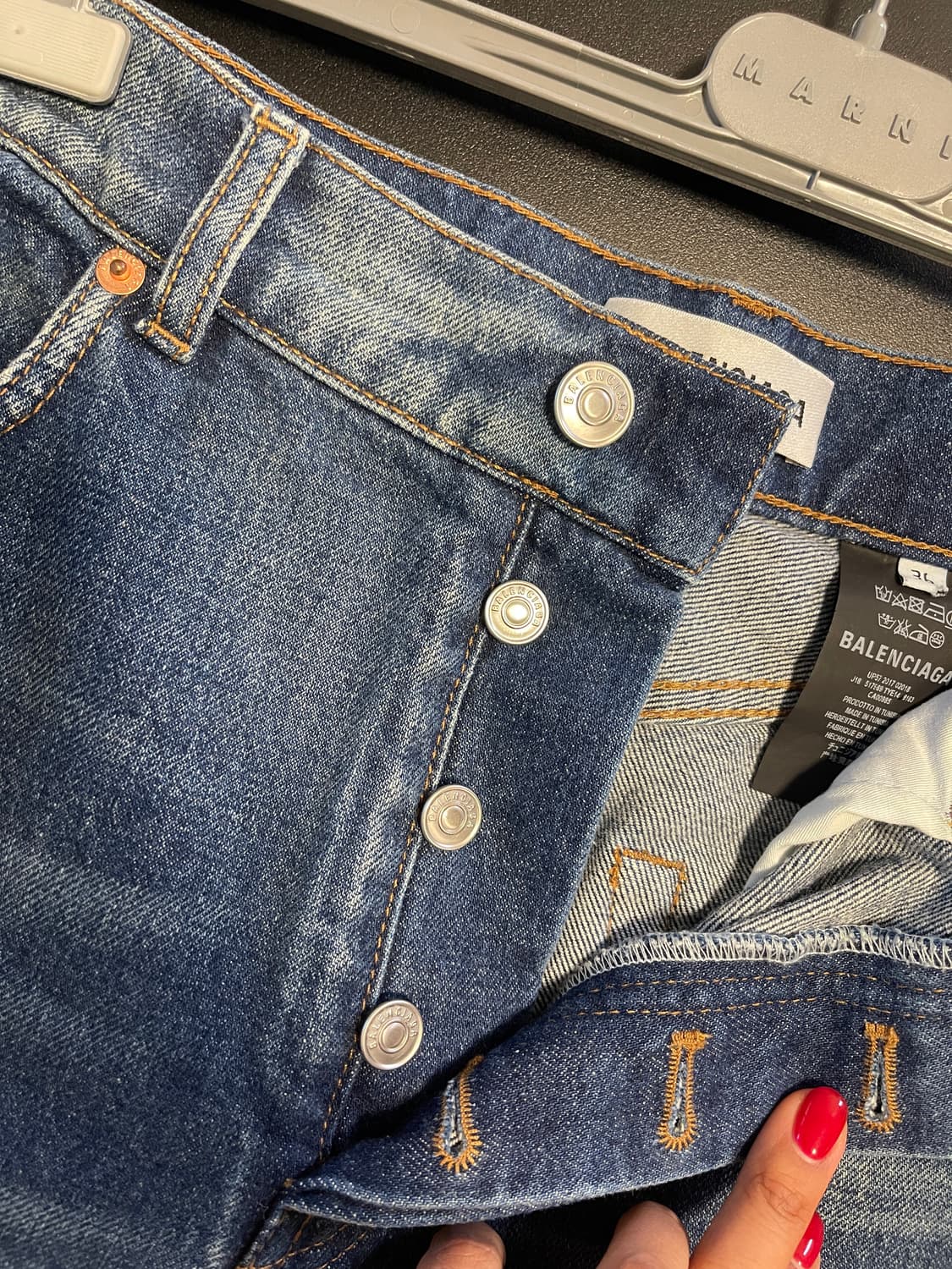 발렌시아가 데님 미디 스커트 상품이미지6