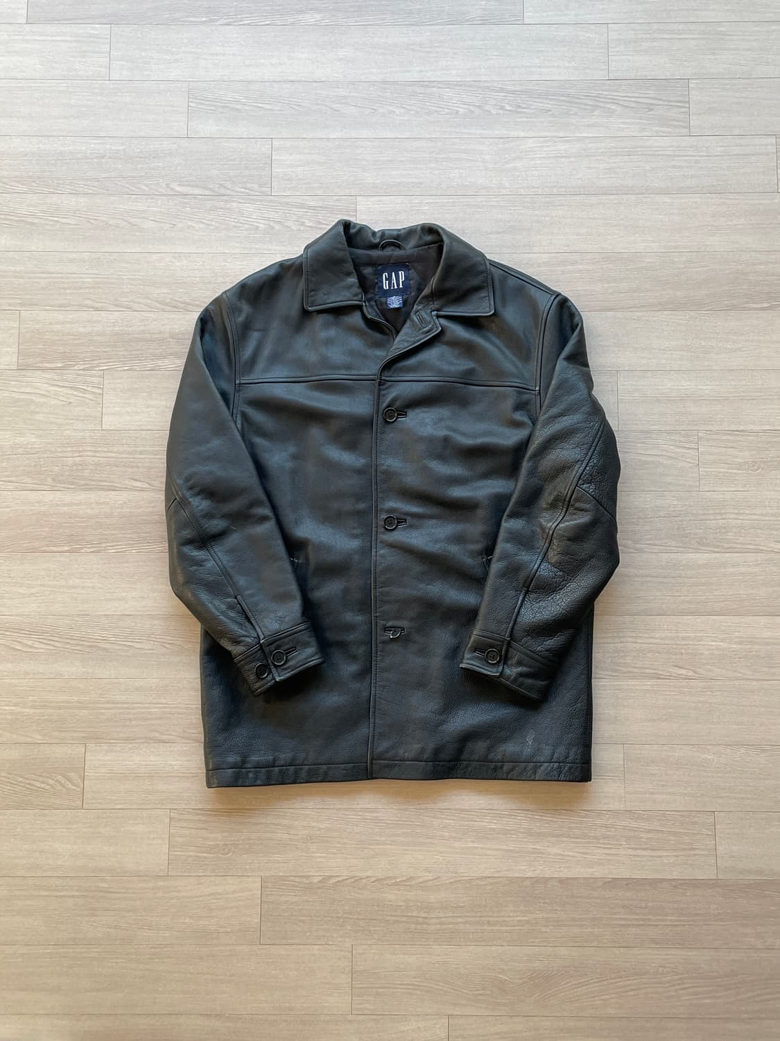 90s 올드갭 레더 카코트 상품이미지1