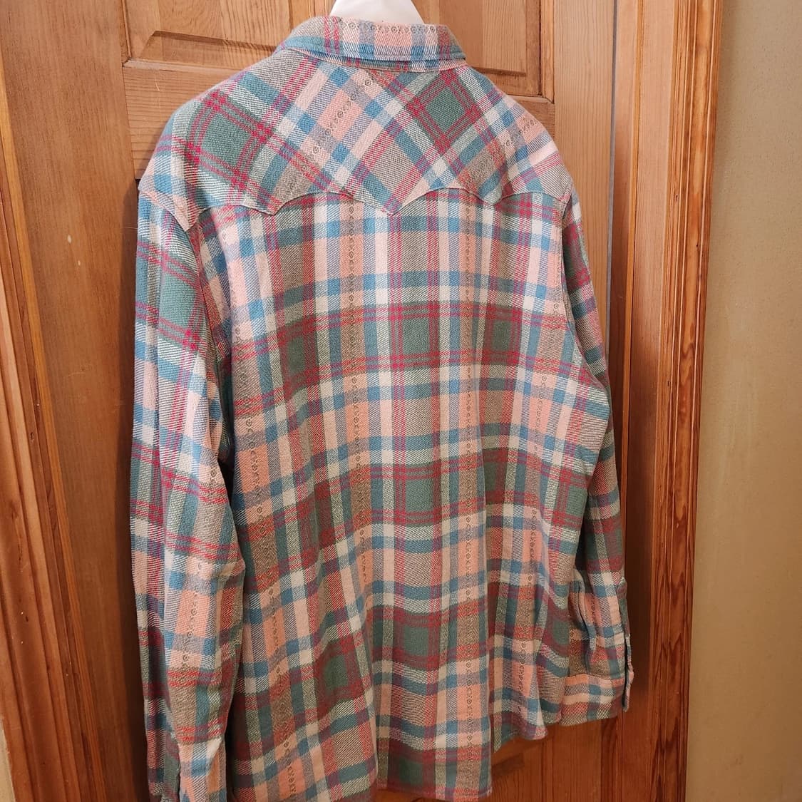 RRL 더블알엘 체크 플란넬 웨스턴 셔츠 세이지/핑크 상품이미지9