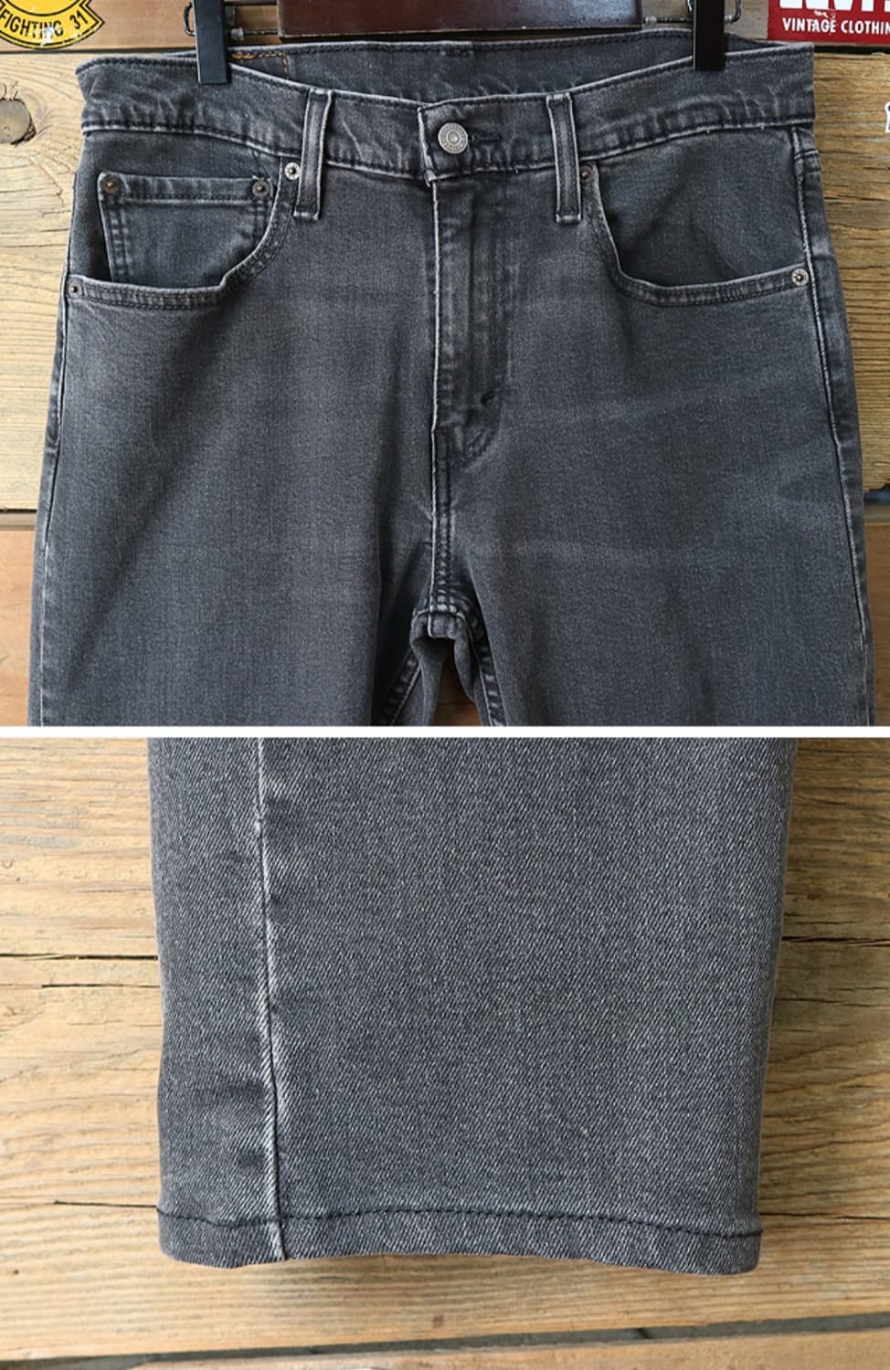 LEVIS 리바이스 502 블랙 그레이 슬림핏 데님  31사이즈  상품이미지3
