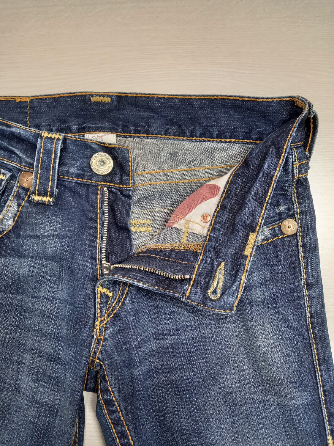 31 트루릴리전 USA 약골반 데미지워싱 일자진 31-515 상품이미지7