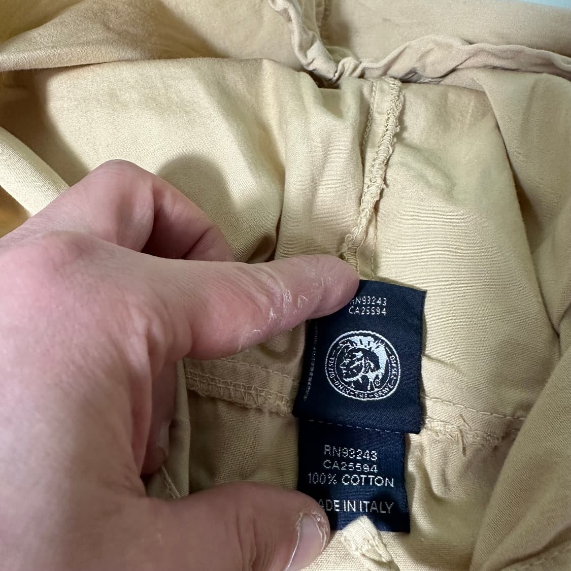 우먼M 디젤 파스텔베이지 써머코튼 A라인 후디 코튼 롱원피스 상품이미지6