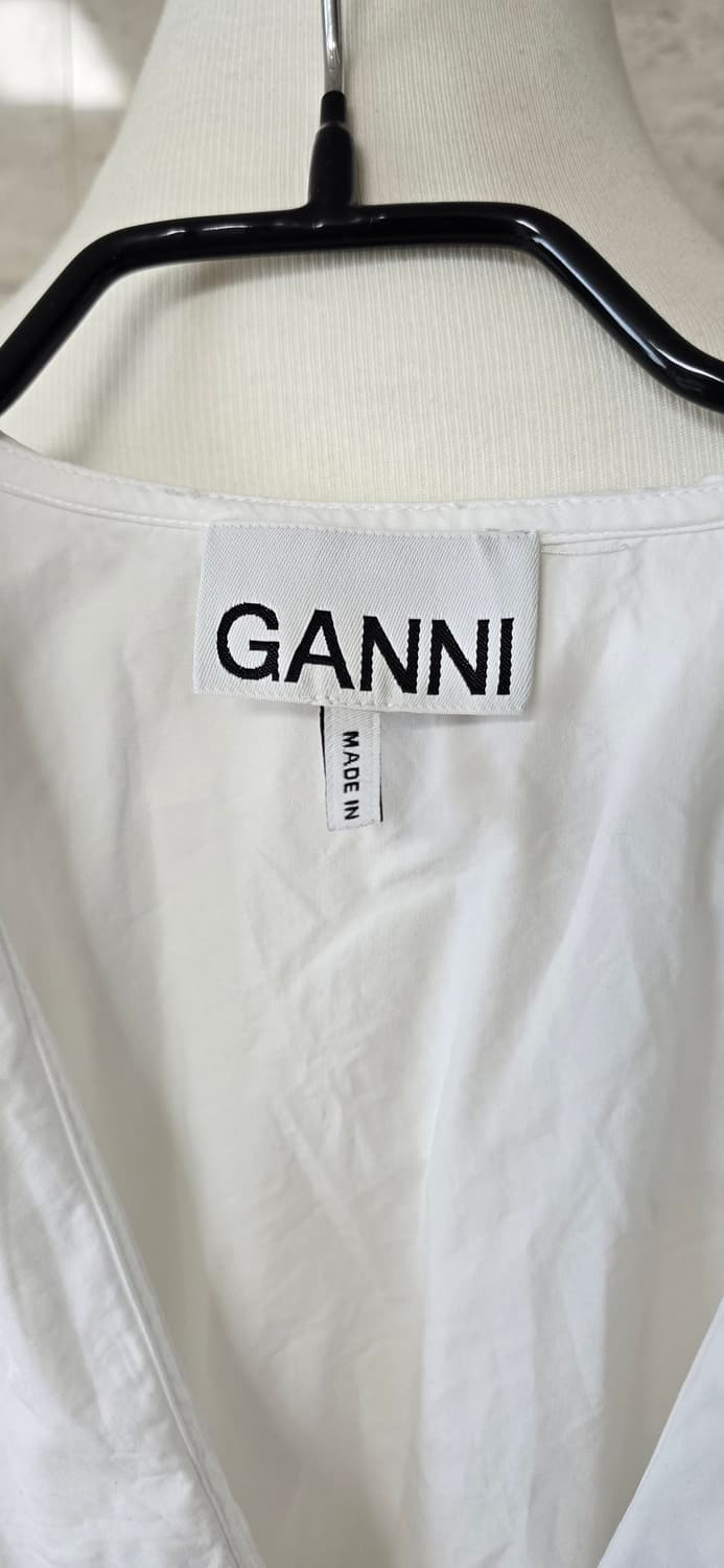 GANNI 가니 포플린 여성 화이트 원피스 상품이미지4