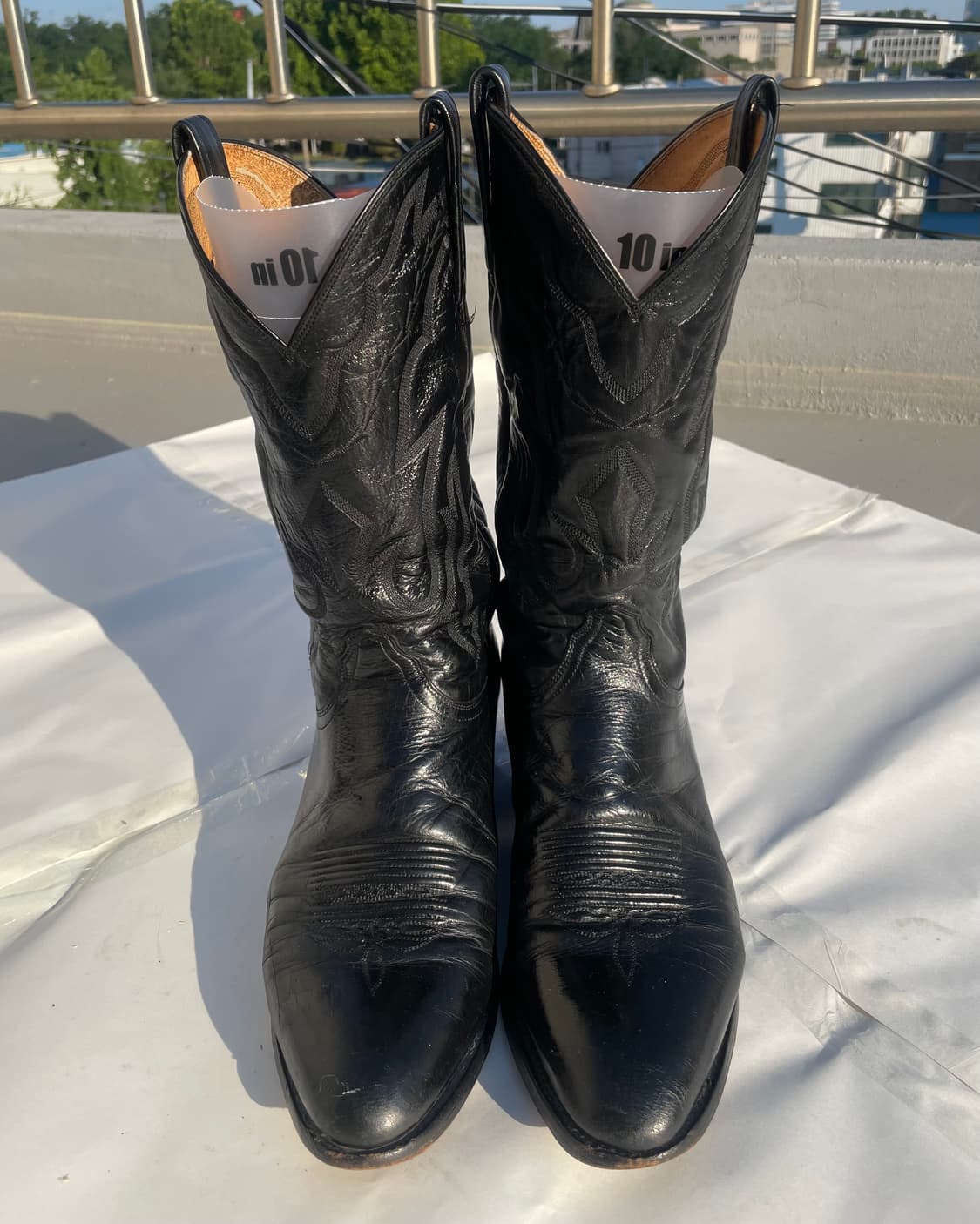 Lucchese 2000 CowBoy Boots Black 10.5D 상품이미지1