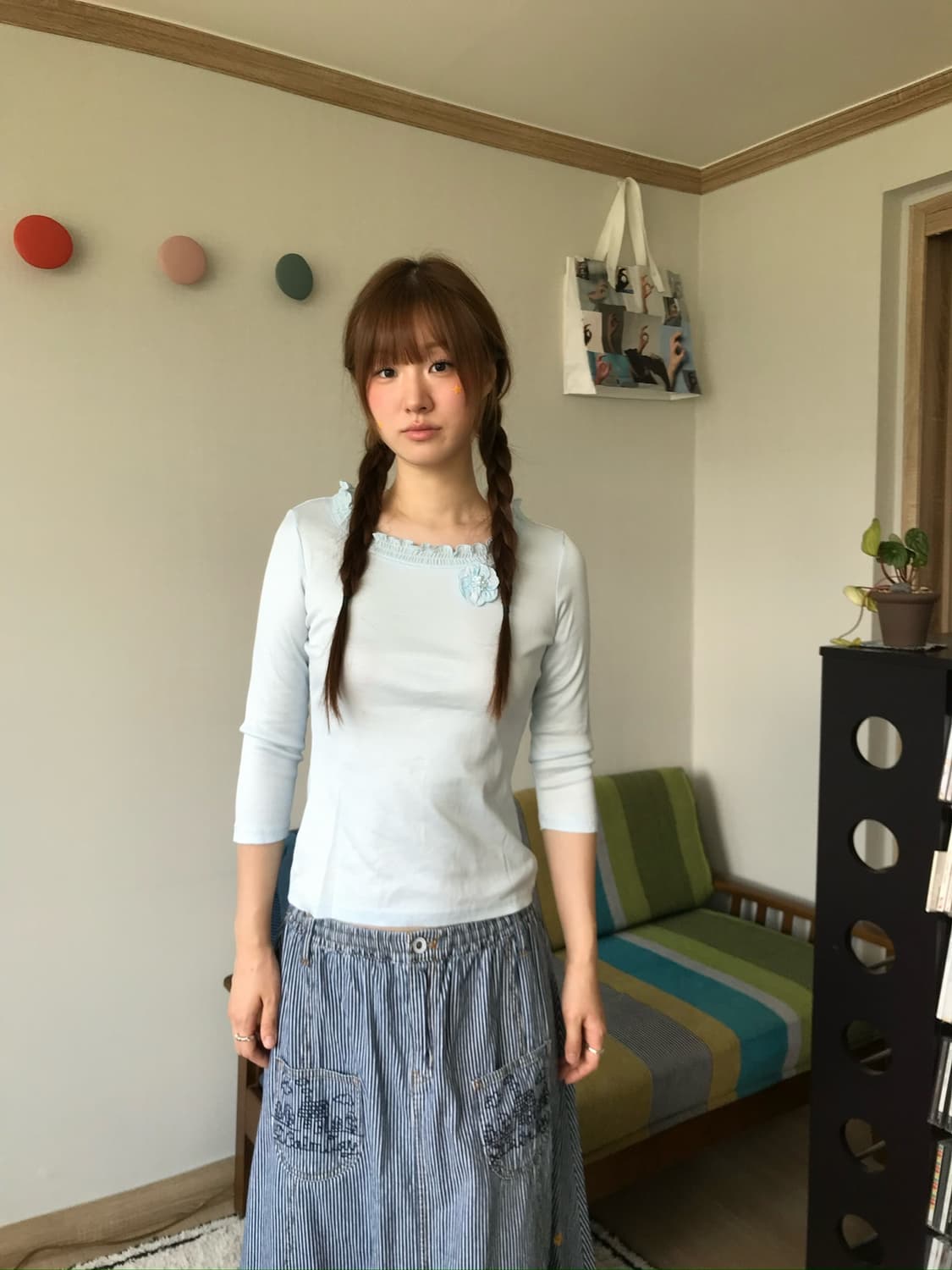 hickory needle work skirt 상품이미지4