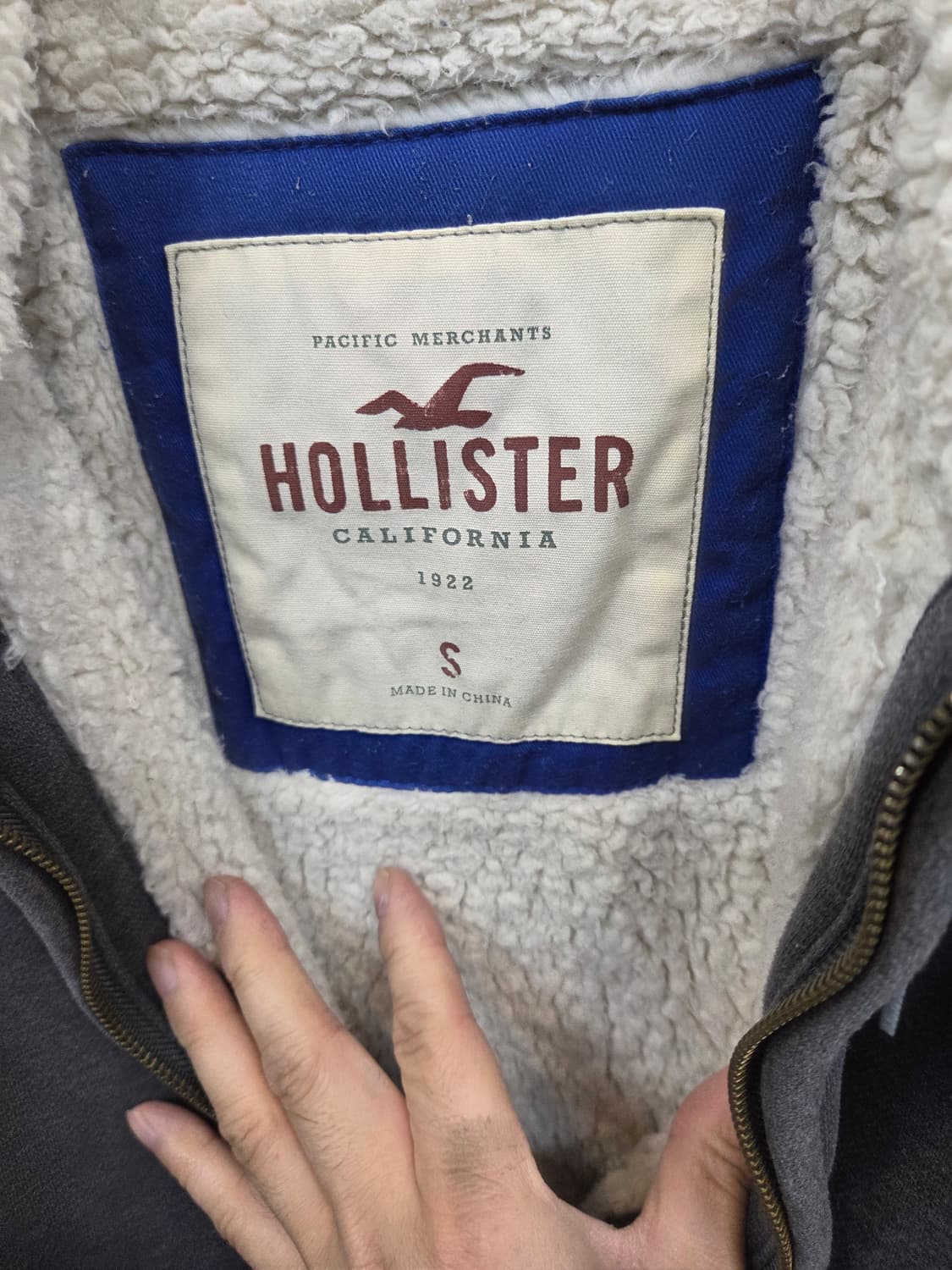 홀리스터 양털안감 쉐르파 후드집업 s 상품이미지3