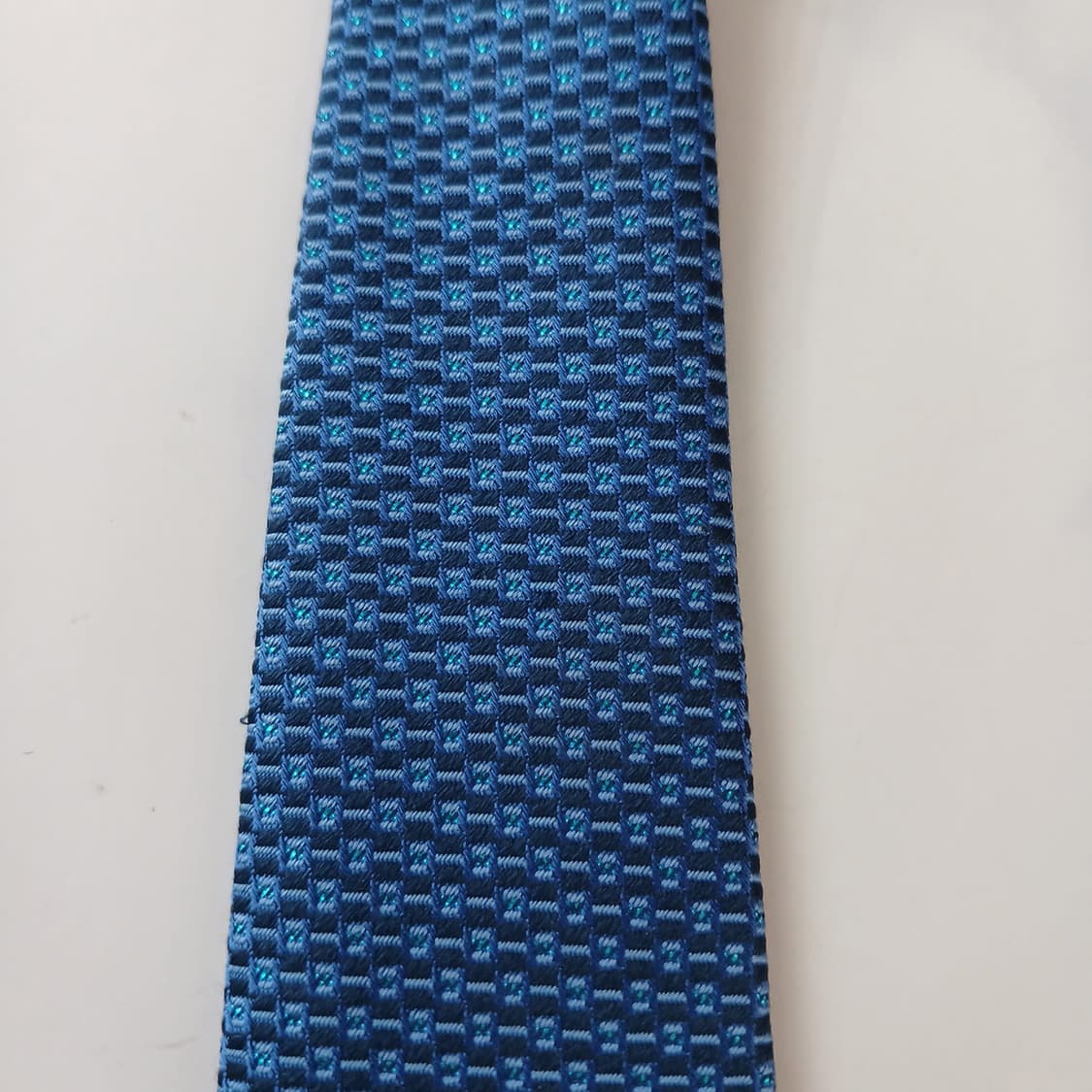 밀라숀 실크 블루 텍스처 자카드 넥타이 8cm A등급 A19049
 상품이미지7