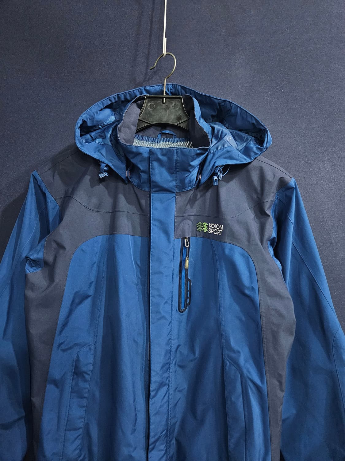 코오롱스포츠 고어텍스 다크블루 투톤 남성 100 등산복 바람막이 자켓  상품이미지7