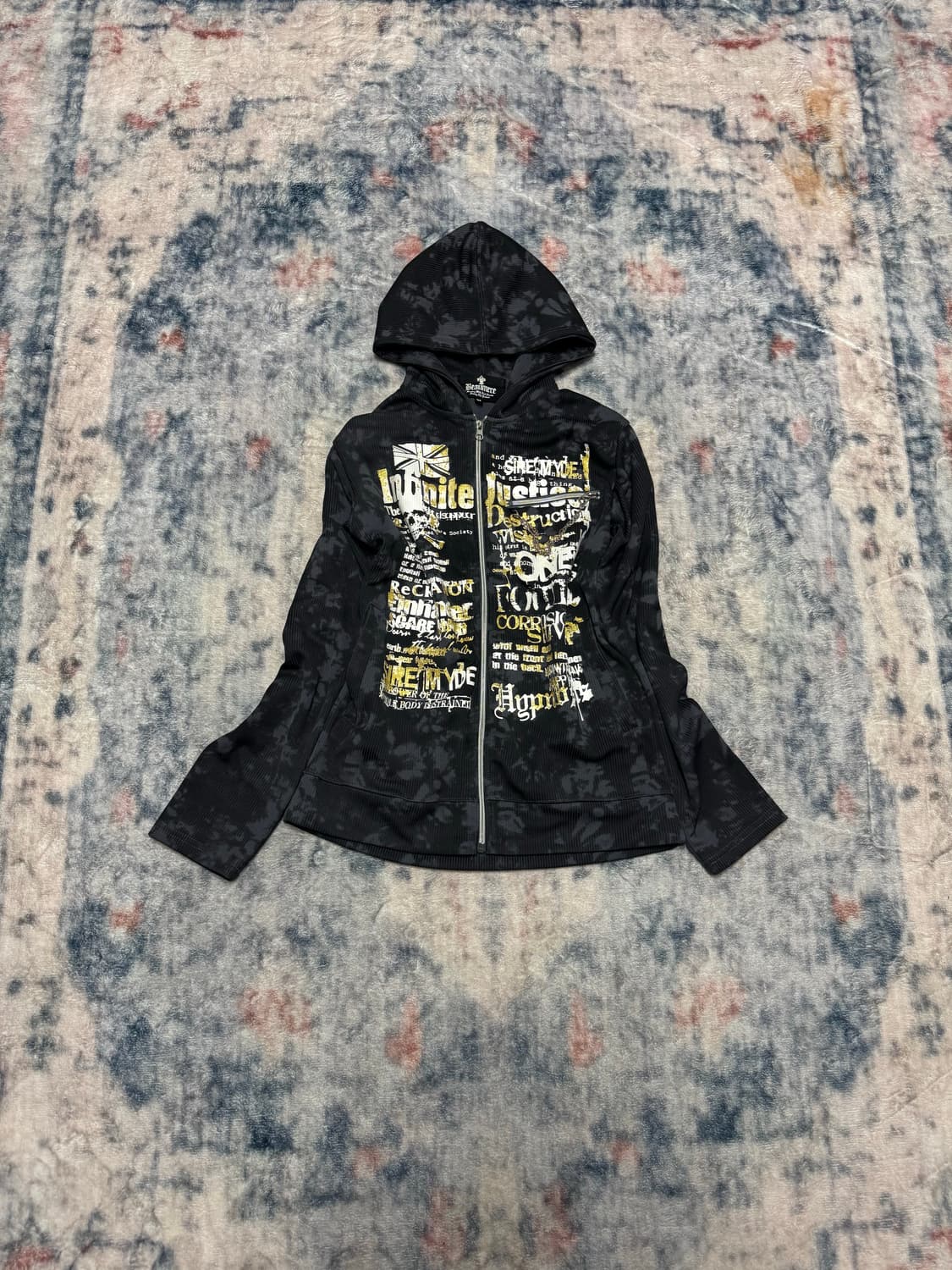 Beaumere 00s punk lettering bleached hoo 상품이미지2