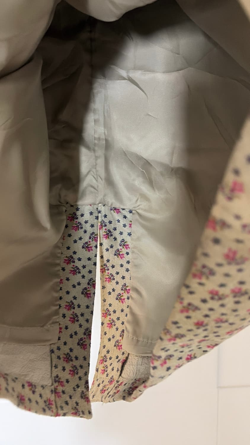 일본브랜드 꽃무늬 연두색 가죽치마  27 상품이미지4