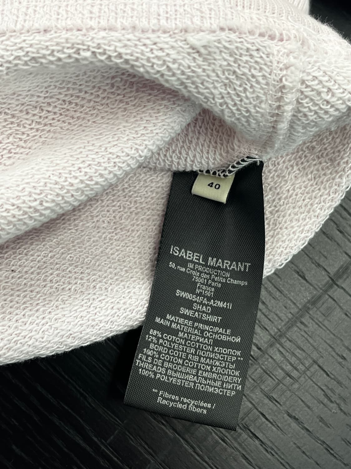이자벨마랑 오버사이즈 맨투맨 스웻셔츠 40(m)사이즈 (새상품) 상품이미지4