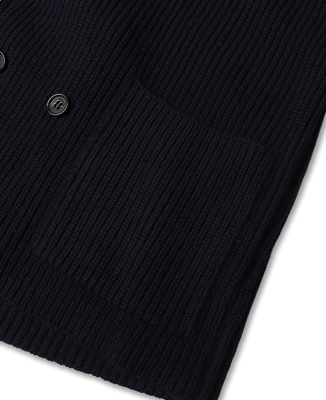 드루모어 [Drumohr] 다크 네이비 램즈울 니트 더블 가디건 상품이미지4