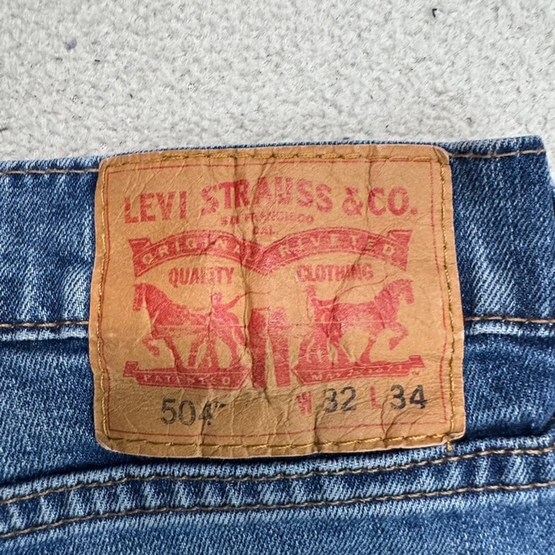 LEVI STRAUSS & CO 504 데님팬츠 32 L34 상품이미지4