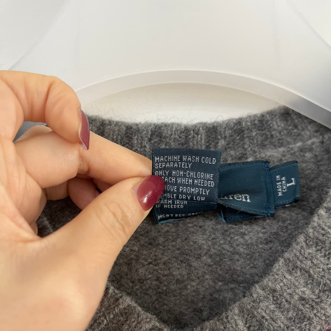 폴로 랄프로렌 아가일 패턴 브이넥 울 니트 상품이미지6