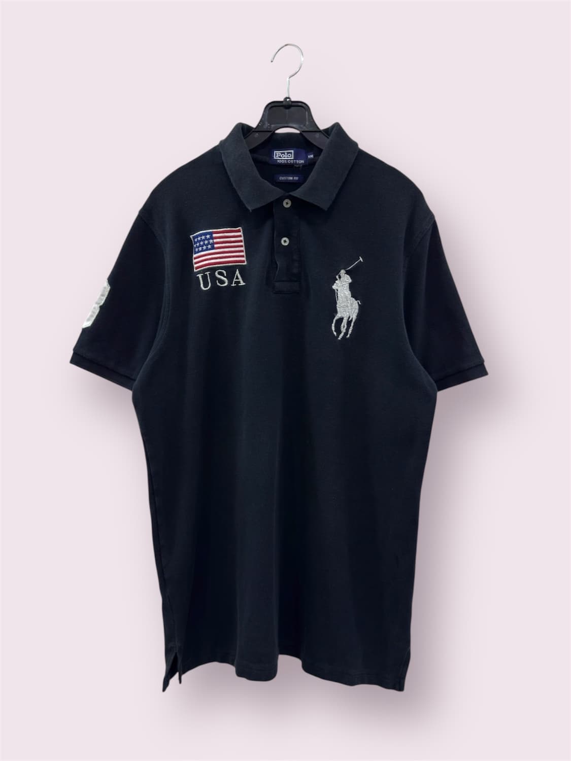 [XXL] 블링블링 메탈 자수 포니 폴로 반팔티 🇺🇸 상품이미지1