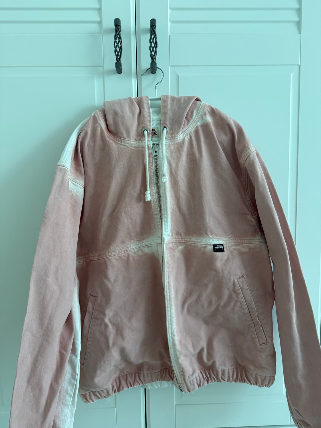 스투시 스프레이 다이 후드 워크 자켓 페이디드 핑크 XL 상품이미지3