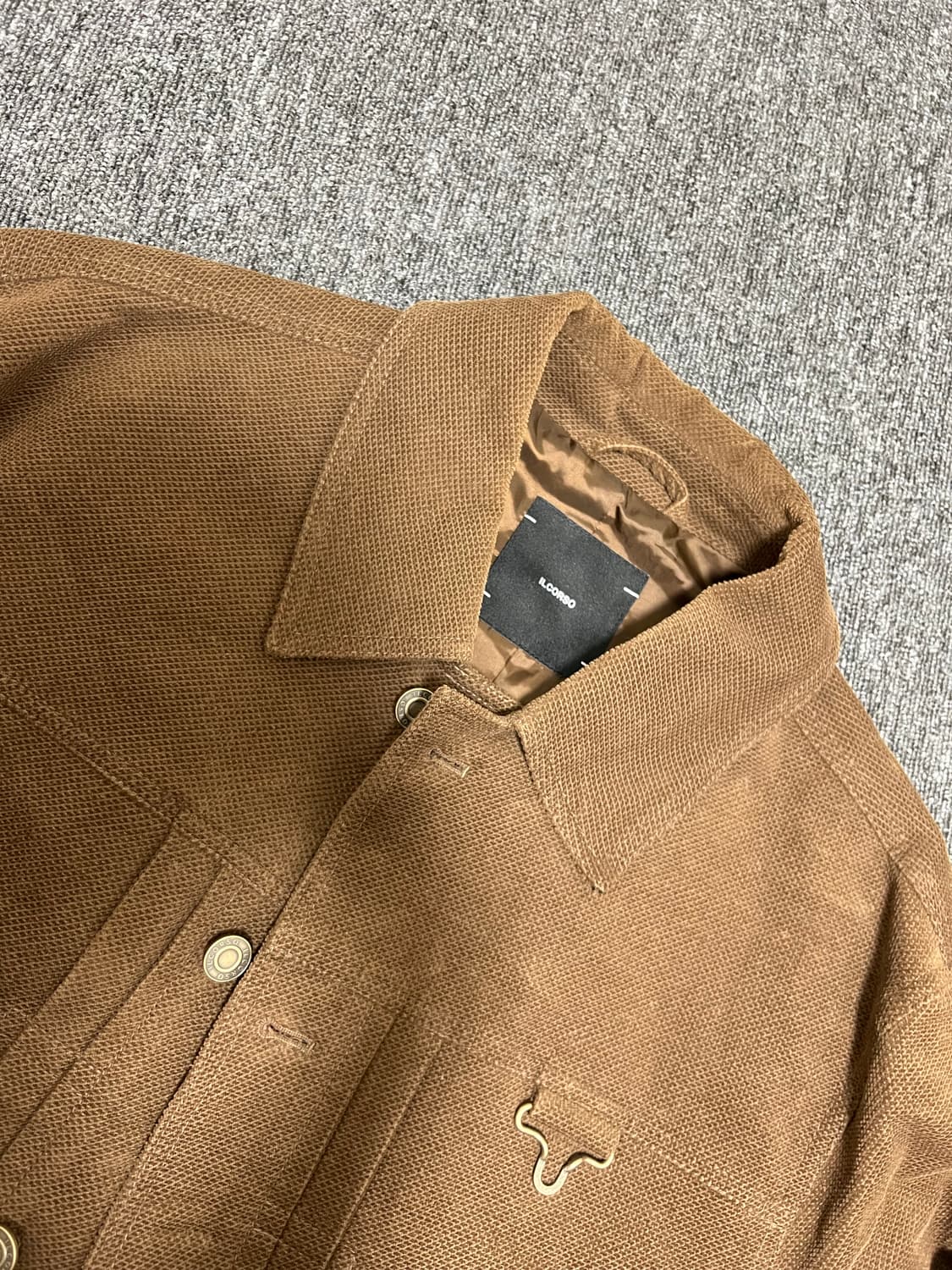 일꼬르소 크래프트 트러커 자켓 브라운 상품이미지4