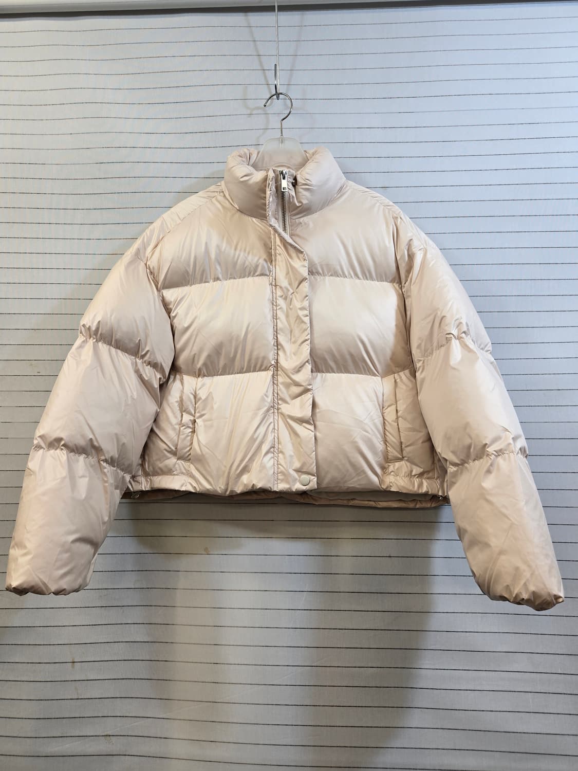 아이보리 크롭 패딩 점퍼 상품이미지1